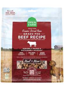 Open Farm Freeze Dried Raw Dog Food, Humanely Raised Meat Recipe with Non-GMO Superfoods and No Artificial Flavors or Preservatives (3.5 Ounce (Pack of 1), Grass Fed Beef Recipe)