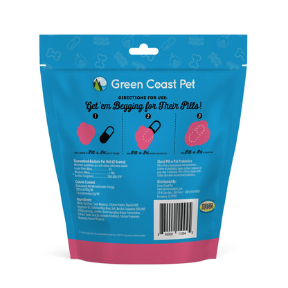 Pill-a-Pet Pill Wrap for Dogs Bacon Flavor | Made in USA | Probiotics | 60 Wraps