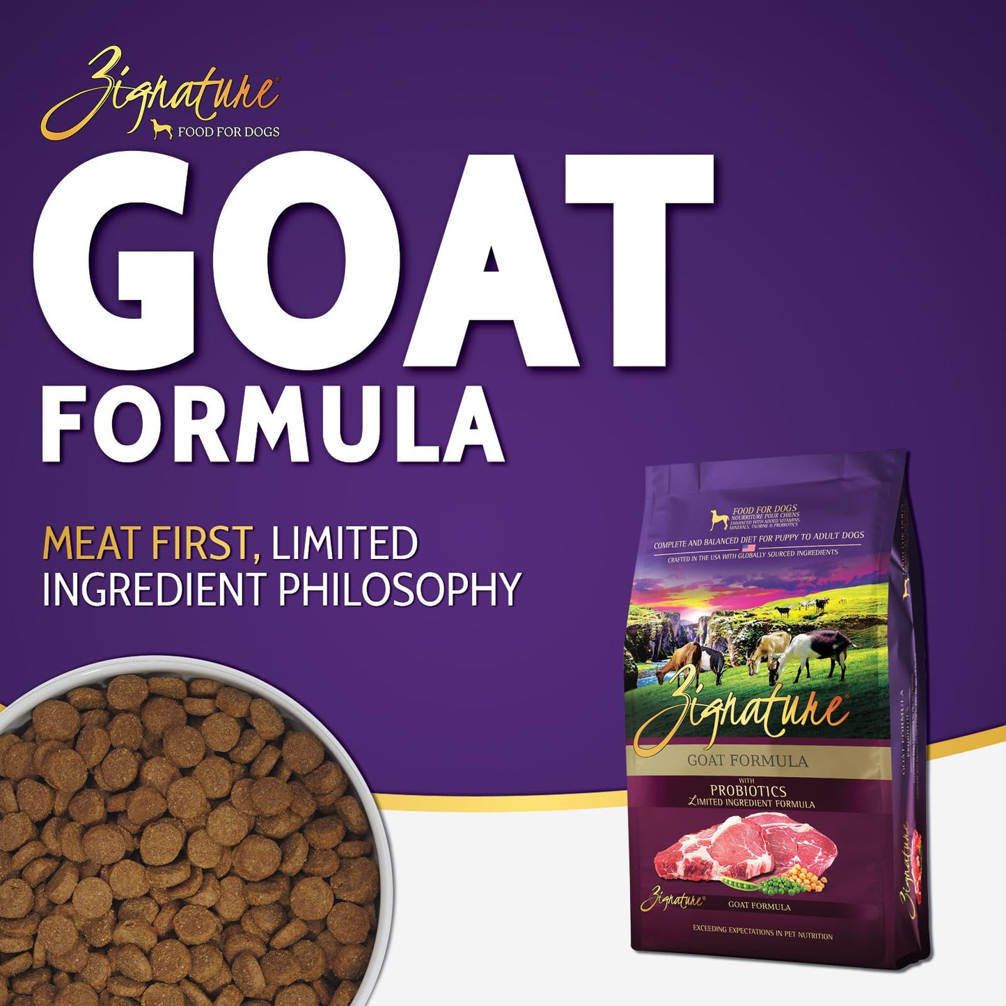 Zignature Goat Limited Ingredient Formula Dry Dog Food 4lb