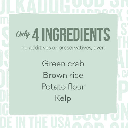 Polkadog Green Monstah Bones Crunchy Treats - Dog Treat for Small & Large Dogs with Vitamin-Rich Kelp, Omega-3, Protein - New England Green Crab & Kelp Blend - Training Size
