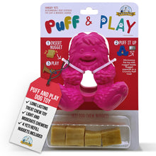 Yeti Dog Chew Puff and Play Interactive Dog Toys, Nuggets Dog Treat Dispenser Puzzle, Fun Stimulating Chew Toy for Teething, Behavior Training for Light to Moderate Chewers, Yeti, Pink