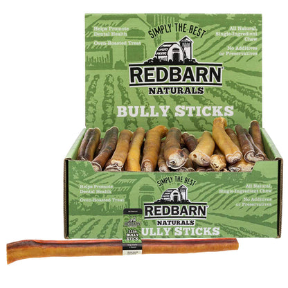Redbarn 12" Bully Sticks for Dogs, Wrapped & Tagged Pet Chew Treat, Pack of 1