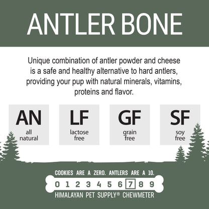 Antler and Himalayan Cheese Dog Chew | Long Lasting, Stain Free, Protein Rich, Low Odor | 100% Natural, Healthy & Safe | No Lactose, Gluten Or Grains | Antler Bone | for Dogs 45 Lbs & Smaller