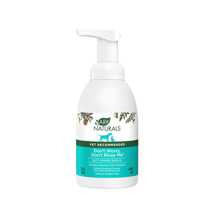 Ark Naturals Don't Worry Don't Rinse Me, Waterless No Rinse Shampoo for Dogs and Cats, Freshens and Removes Odors, 18oz Bottle,Blue