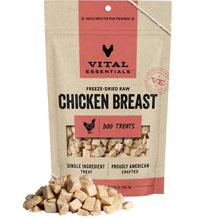 Vital Essentials Freeze Dried Raw Single Ingredient Dog Treats, Chicken Breast, 3.75 oz | Premium Quality High Protein Training Treats | Grain Free, Gluten Free, Filler Free