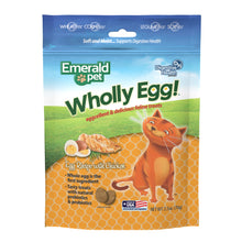 Emerald Pet Wholly Egg Digestive Health Cat Treats - Soft and Moist cat Treats for Healthy Digestion - Natural Prebiotics and Probiotics for cat Digestion - Chicken Treats, 2.5 oz