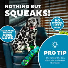 Outward Hound Durablez Tough Plush Squeaky Dog Toy, Snake, Blue, XL