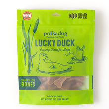 Polkadog Lucky Duck Bone-Shaped Dog Treats, Cat Snacks – All-Natural Pet Treats for Kittens, Puppies – Bite-Sized, Crunchy Snack for Dogs, Cats – 2 Ingredients – 7oz