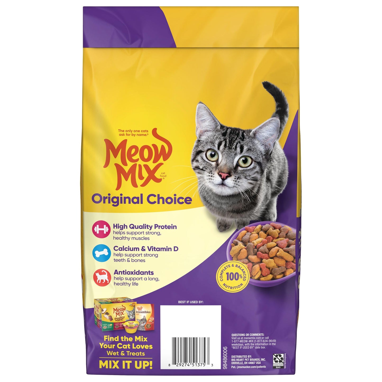 Meow Mix Original Choice Dry Cat Food, 3.15 Pounds