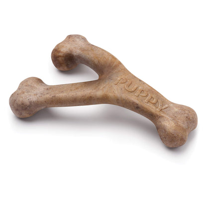 Benebone Puppy Fishbone Dog Chew Toys, Softer for Modest Chewers, Made in USA