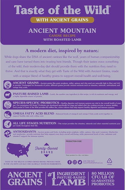 Taste of the wild canine recipe with roasted lamb 14lb