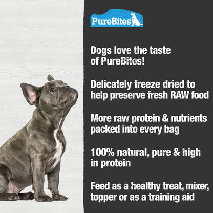 PureBites Lamb Freeze Dried Dog Treats, 1 Ingredient, Made in USA, 3.35oz