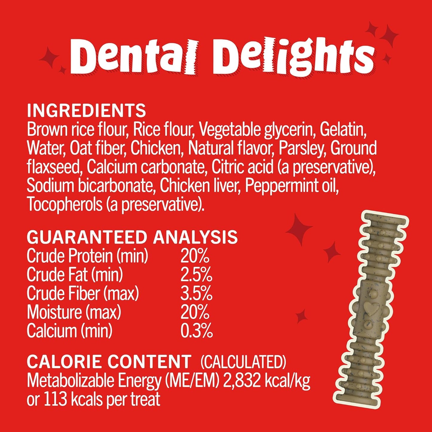 Stella & Chewy's Dental Delights Medium Dental Dog Treats, 23.2-oz bag