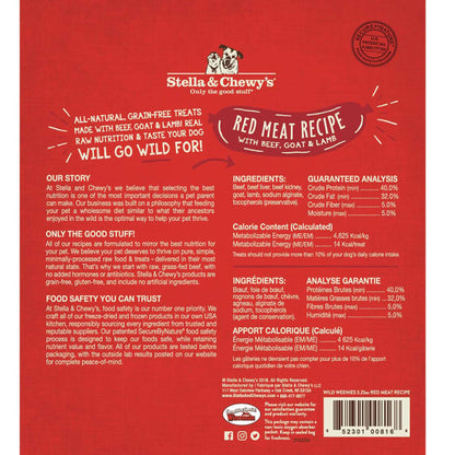 Stella & Chewy’s Freeze-Dried Raw Wild Weenies Dog Treats – All-Natural, Protein Rich, Grain Free Dog & Puppy Treat – Great for Training & Rewarding – Red Meat Recipe – 3.25 oz Bag