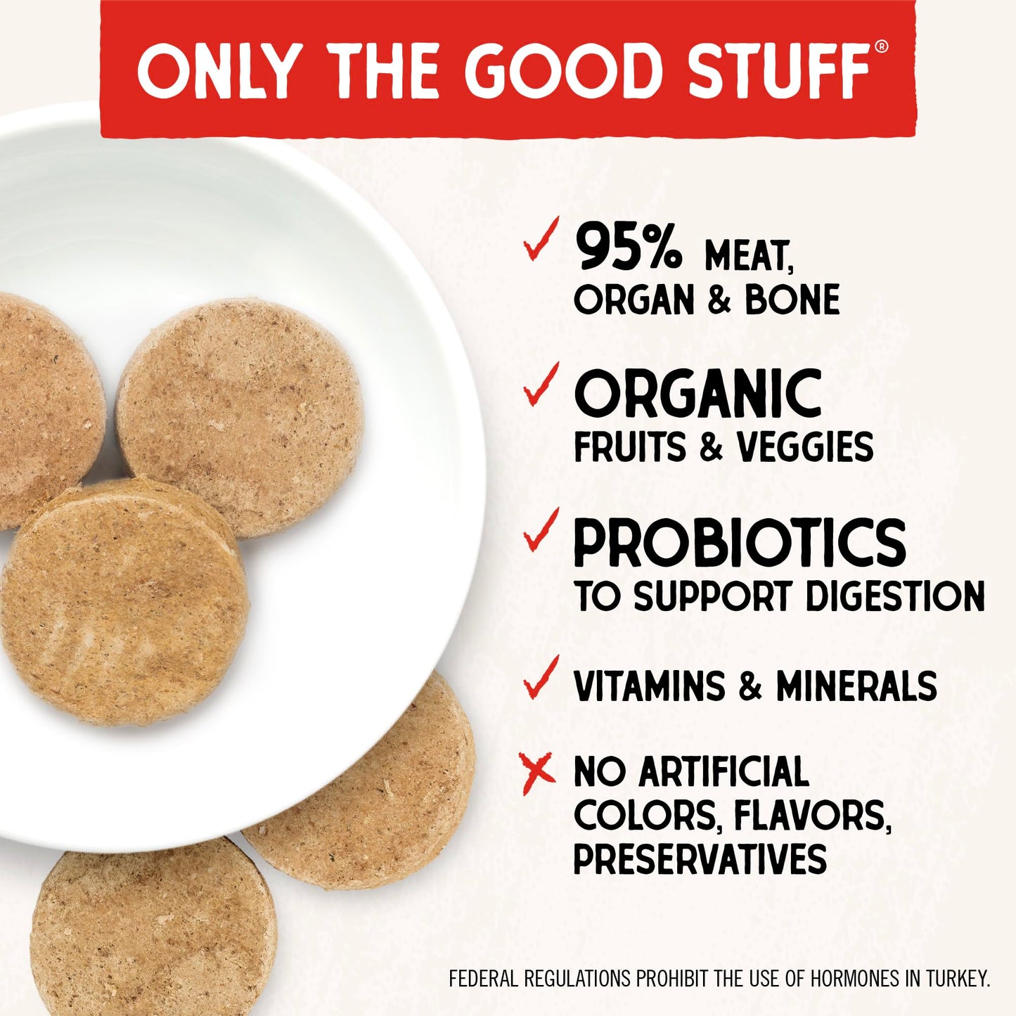 Stella & Chewy's Freeze Dried Raw Dinner Patties – Grain Free Dog Food, Protein Rich Tantalizing Turkey Recipe – 5.5 oz Bag
