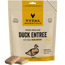 Vital Essentials Freeze Dried Raw Cat Food, Duck Mini Patties Entree, 3.75 oz