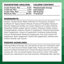BIXBI Rawbble Shredded Chicken & Pumpkin Recipe Cans – Grain Free, Protein Rich Wet Cat Food – (2.75 Ounce Cans)