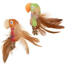 SmartyKat Instincts HappyNip Love Mates Feather Birds Plush Cat Toys, Contains Catnip & Silvervine - Orange/Green