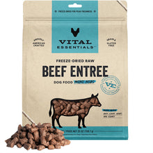 Vital Essentials Freeze Dried Raw Dog Food, Beef Mini Nibs Entree, 25 oz