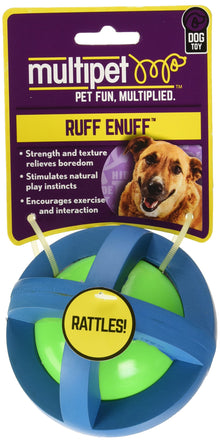 Multipet's 3.5-Inch Boingo Ball Dog Toy , (colors may vary)