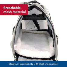 Coastal Pet Bergan Comfort Carrier - Safe and Comfortable for Dog & Cat Travel - Airline Friendly Soft and Breathable Carrier for Pet Owners - Heather Grey, 16" x 8" x 11"