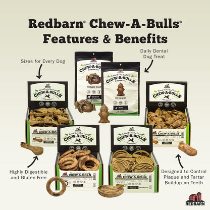 Redbarn Chew-A-Bulls (Size: Medium, Shape: Toad, 12-Count (Pack of 1))