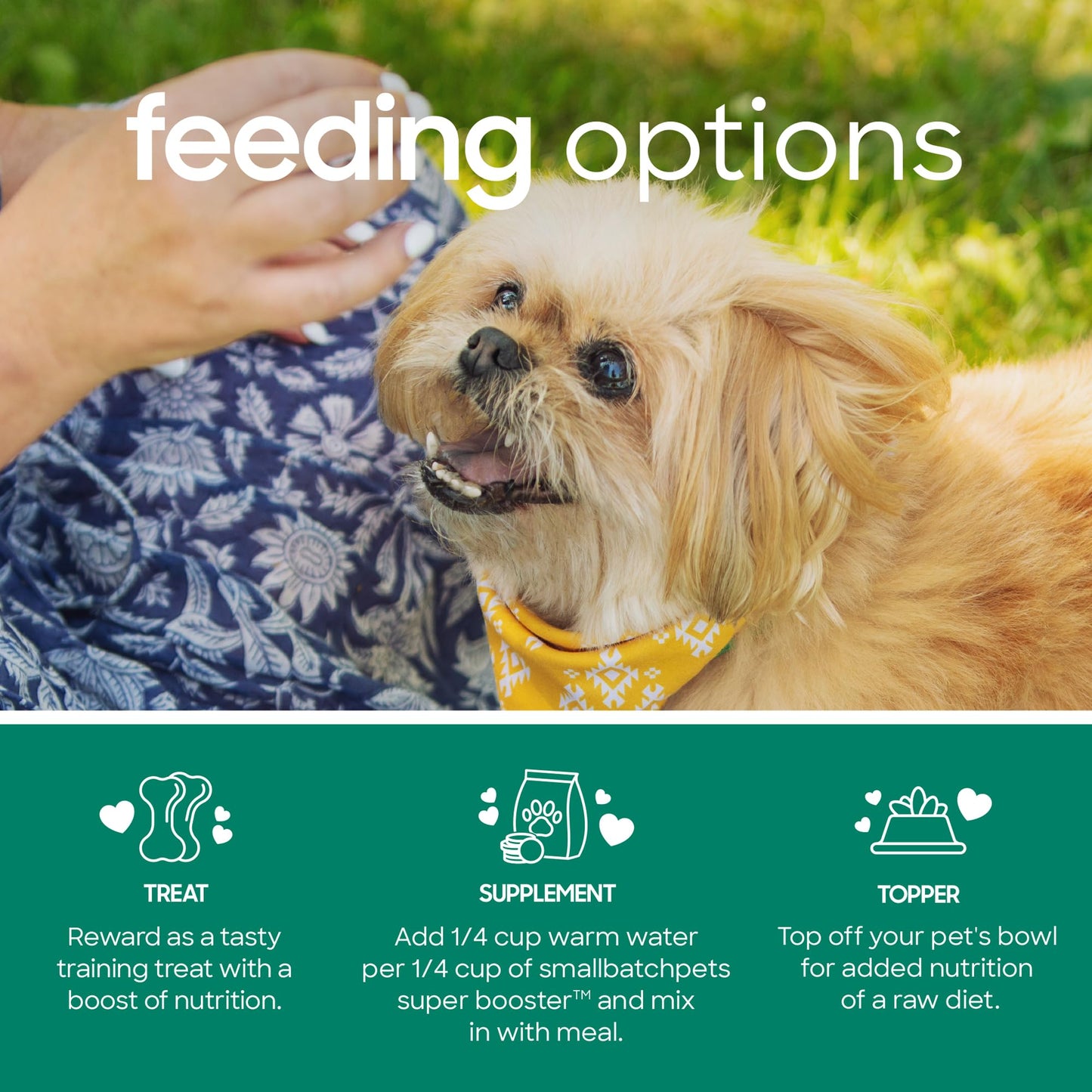 smallbatch Pets Freeze-Dried Super Booster Lamb Bites for Dogs & Cats, 7 oz, Made in The USA, Humanely Raised Single Protein Source, Topper & Treat, with Organic Vegetables and Probiotics