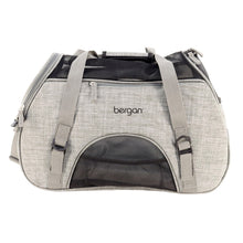 Coastal Pet Bergan Comfort Carrier - Safe and Comfortable for Dog & Cat Travel - Airline Friendly Soft and Breathable Carrier for Pet Owners - Heather Grey, 16" x 8" x 11"