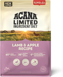 Acana limited ingredient lamb & apple dry dog food kibble 4.5lbs