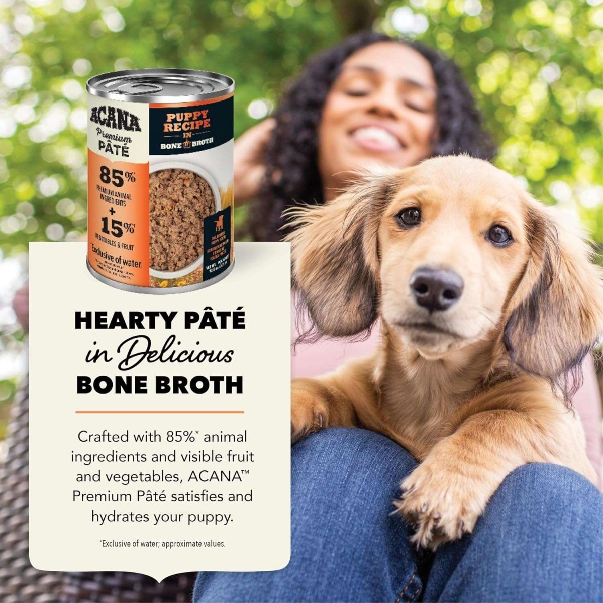 ACANA Premium Pate Wet Dog Food Puppy Recipe in Bone Broth 12.8oz - canned dog food - 064992715977