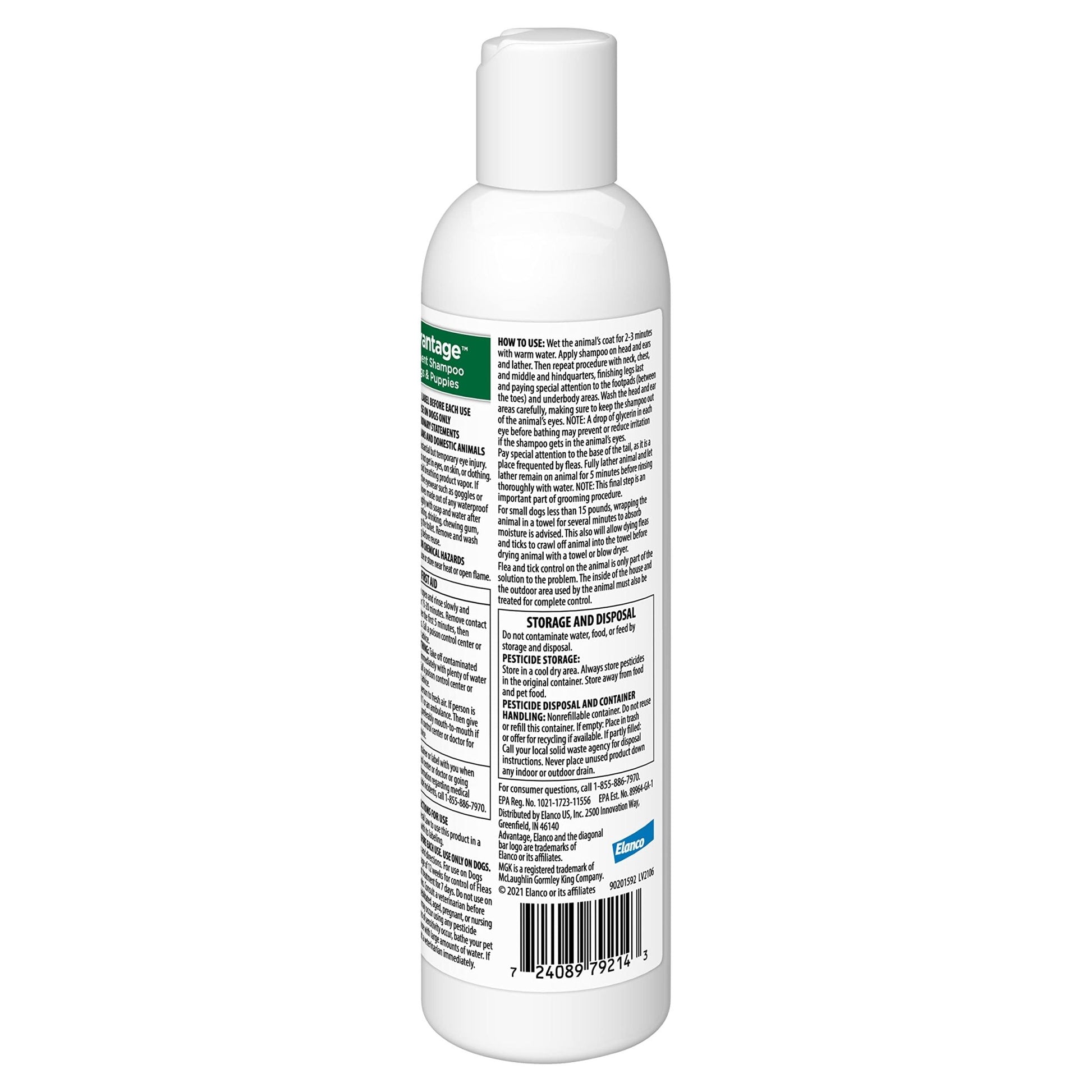 Advantage Dog Flea & Tick Shampoo For Puppies & Adult Dogs | Kills Fleas & Ticks | 8 Oz.