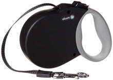 Alcott Adventure Reflective Retractable Leash For Up to 45 lbs Dogs - Black/Grey Handle - 16' Long Small - dog leash - 849910115202