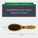 Alcott Bamboo Groom Combo Brush with Bristles & Stainless Steel Pins for Pets - Large - 047181163452