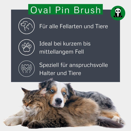 Alcott Bamboo Groom Oval Pin Brush For Pets - Pins Large - 047181168013