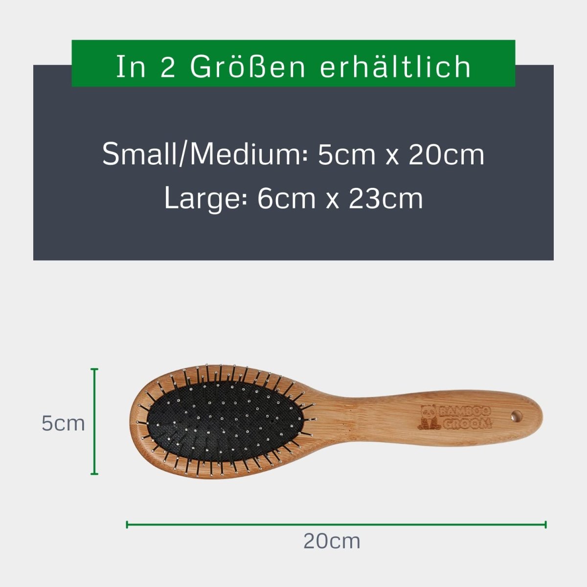 Alcott Bamboo Groom Oval Pin Brush For Pets - Pins Small/Medium - 047181167900