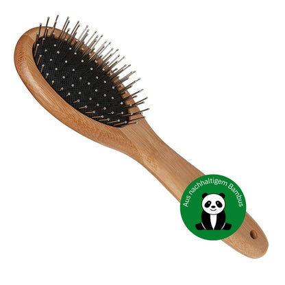 Alcott Bamboo Groom Oval Pin Brush For Pets - Pins Small/Medium - 047181167900