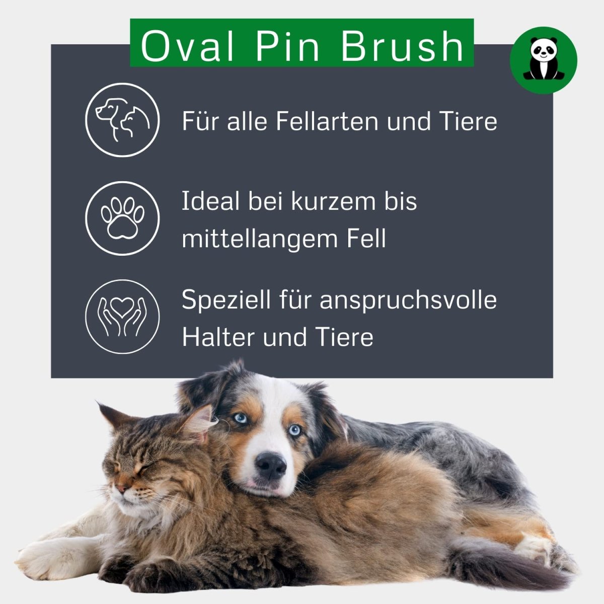 Alcott Bamboo Groom Oval Pin Brush For Pets - Pins Small/Medium - 047181167900