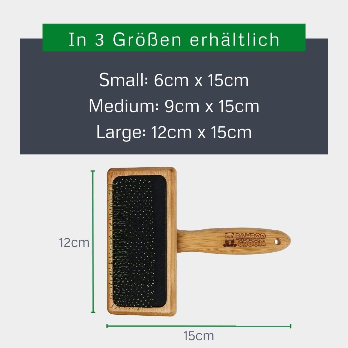 Alcott Bamboo Groom Soft Slicker Brush For Pets - Large - Rubber - 047181164671