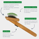 Alcott Bamboo Groom Soft Slicker Brush For Pets - Medium - 047181165784