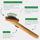 Alcott Bamboo Groom Soft Slicker Brush For Pets - Small - 047181166897