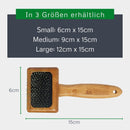 Alcott Bamboo Groom Soft Slicker Brush For Pets - Small - 047181166897