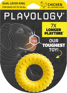 All natural chicken playology medium dog toy