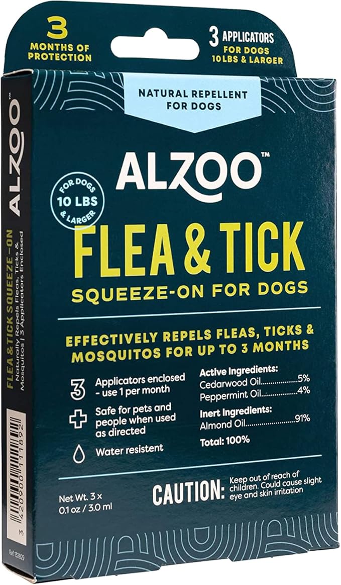Alzoo flea and tick squeeze on for dogs