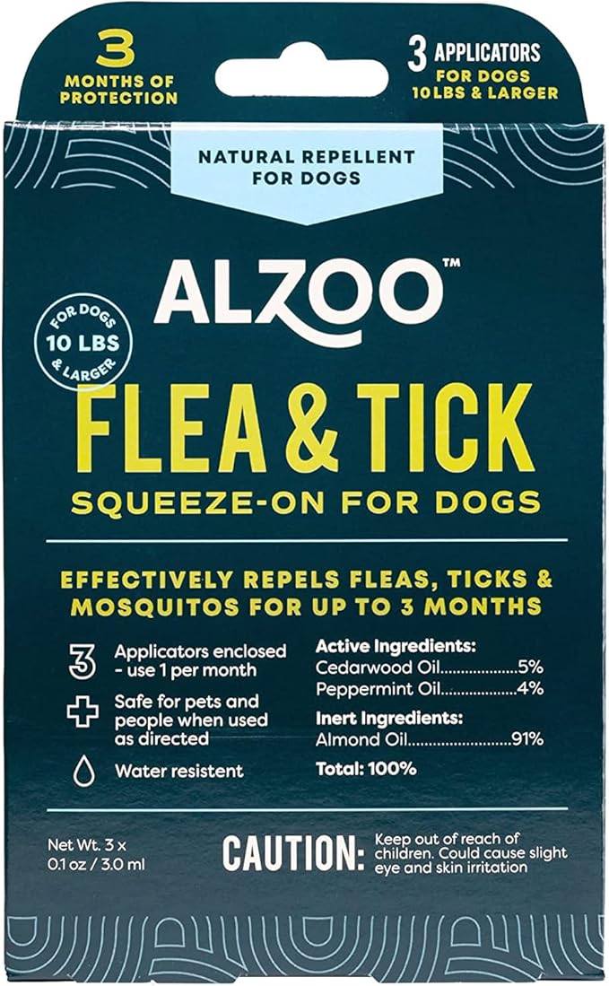 Alzoo flea and tick squeeze on for dogs