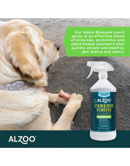 Alzoo stain and odor remover apple blossom scent 32 fl oz