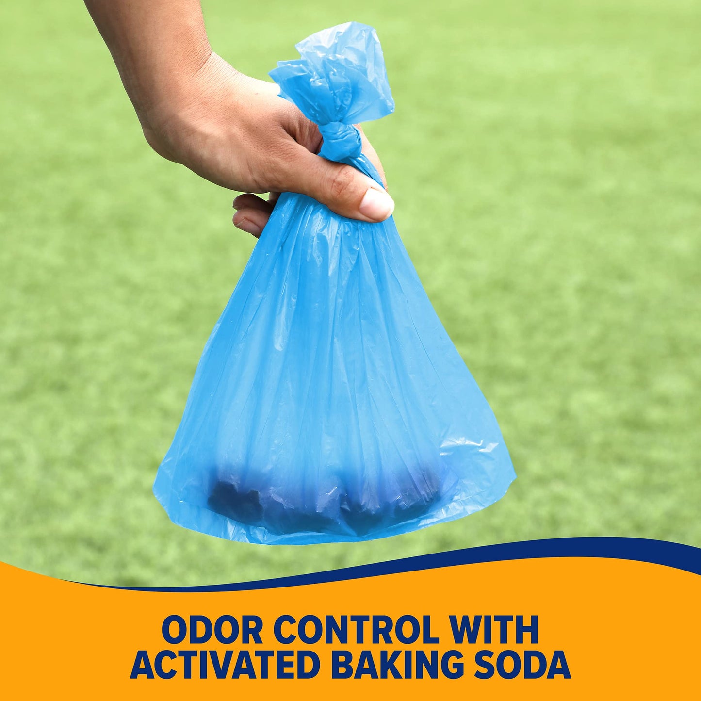 Arm & Hammer Durable Disposable Dog And Cat Waste Bags With Activated Baking Soda, 180 Dog Poop Bags, 9 X 14 Inches, Blue