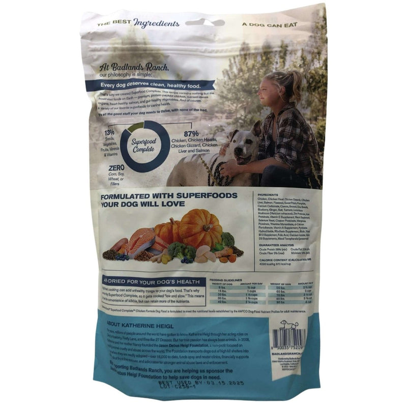 Badlands Ranch Superfood Complete Air Dried Dog Food Chicken Formula 24 Oz Bag - 850035752098