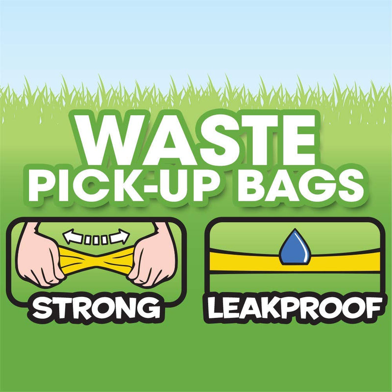 Bags On Board Dog Poop Bags - Blue Bags - Strong Leak Proof Dog Waste Bags - 9 x14 Inch - waste bag - 632039400423