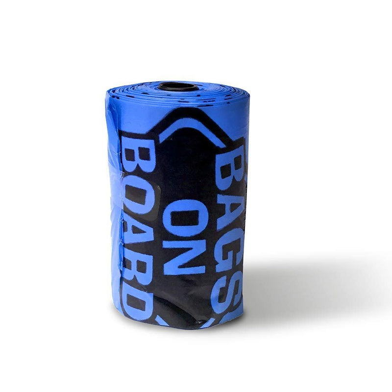 Bags On Board Dog Poop Bags - Blue Bags - Strong Leak Proof Dog Waste Bags - 9 x14 Inch - waste bag - 632039400423