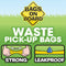 Bags On Board Dog Poop Bags - Strong Leak Proof Dog Waste Bags - 60 Blue Bags - 9 x14 Inches - waste bag - 632039102006